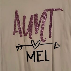 Glittery Pink 'Aunt Mel' T-Shirt
